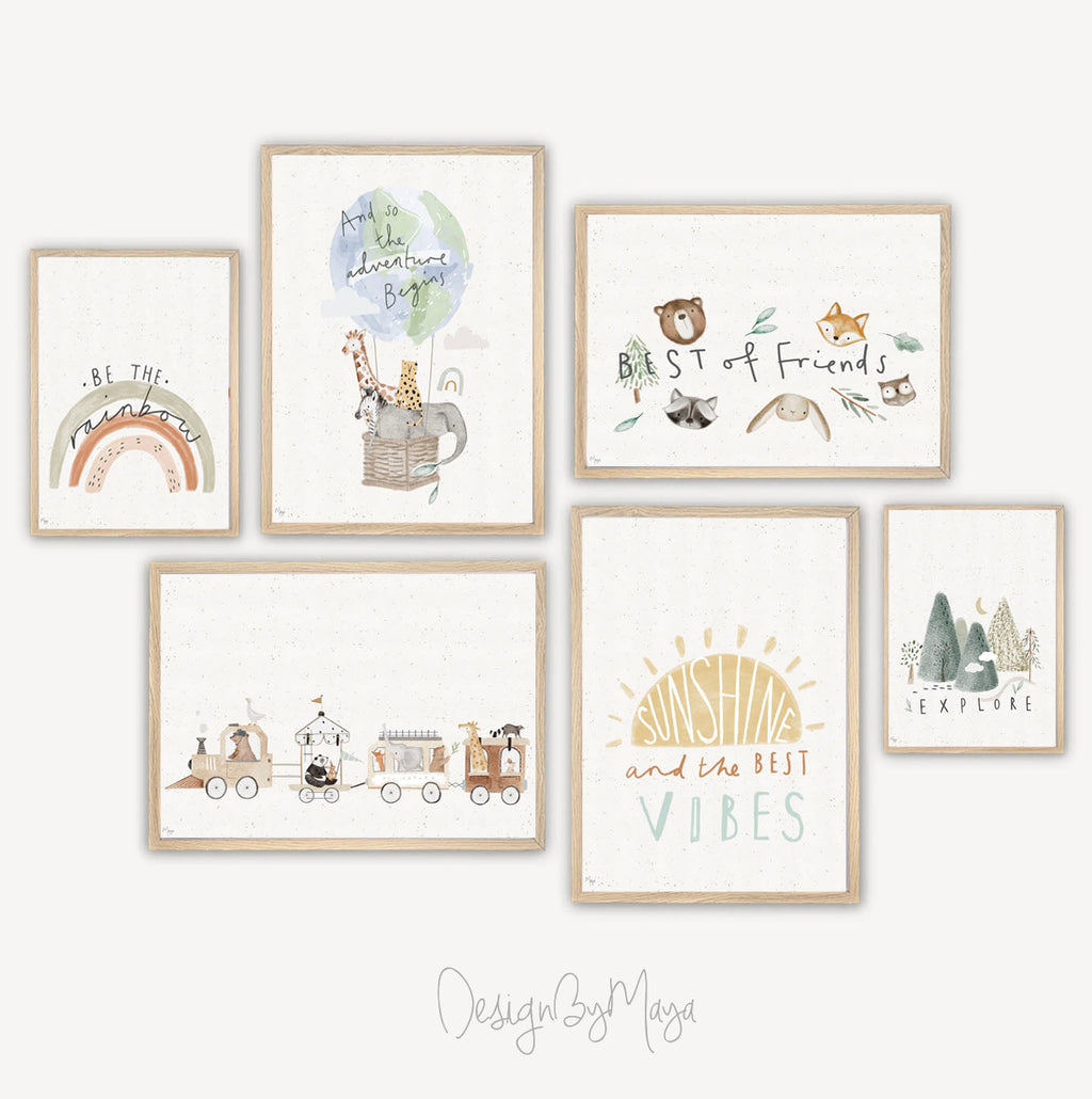 Baby Animals Prints - Luster Paper Nursery Wall Art Prints