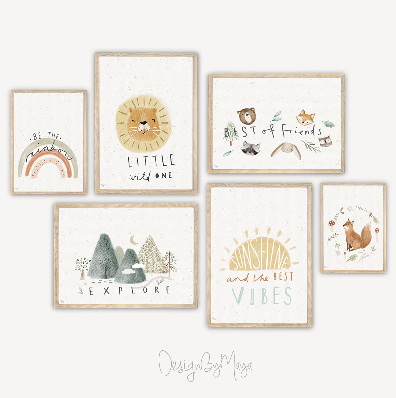 Baby Animals Prints - Luster Paper Nursery Wall Art Prints