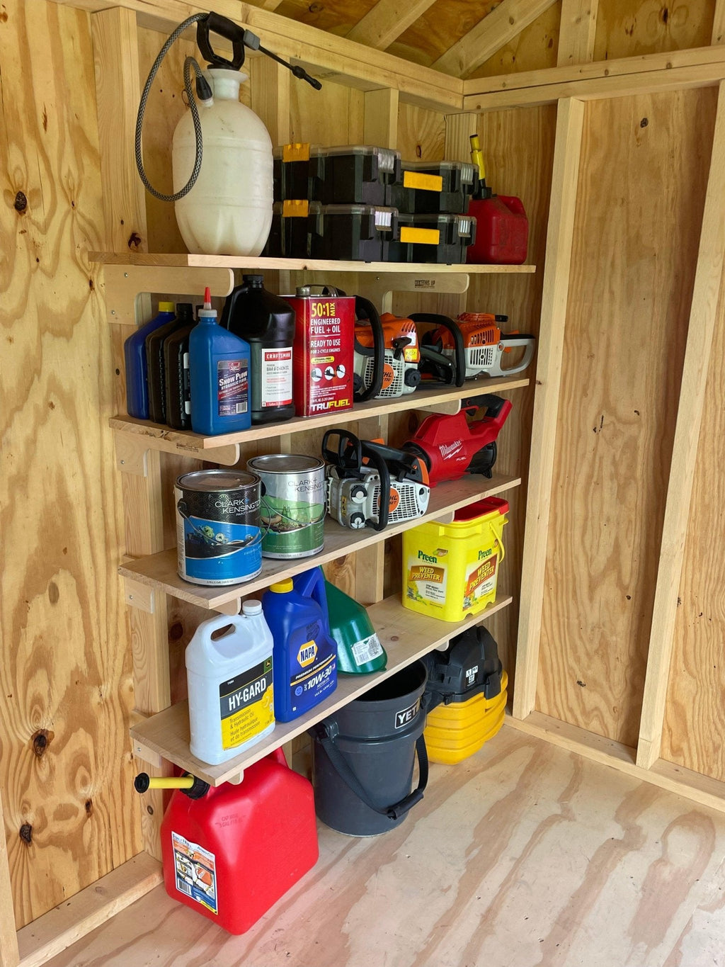 Shed Shelf Bracket Kit | Heavy-Duty Shed Organizer