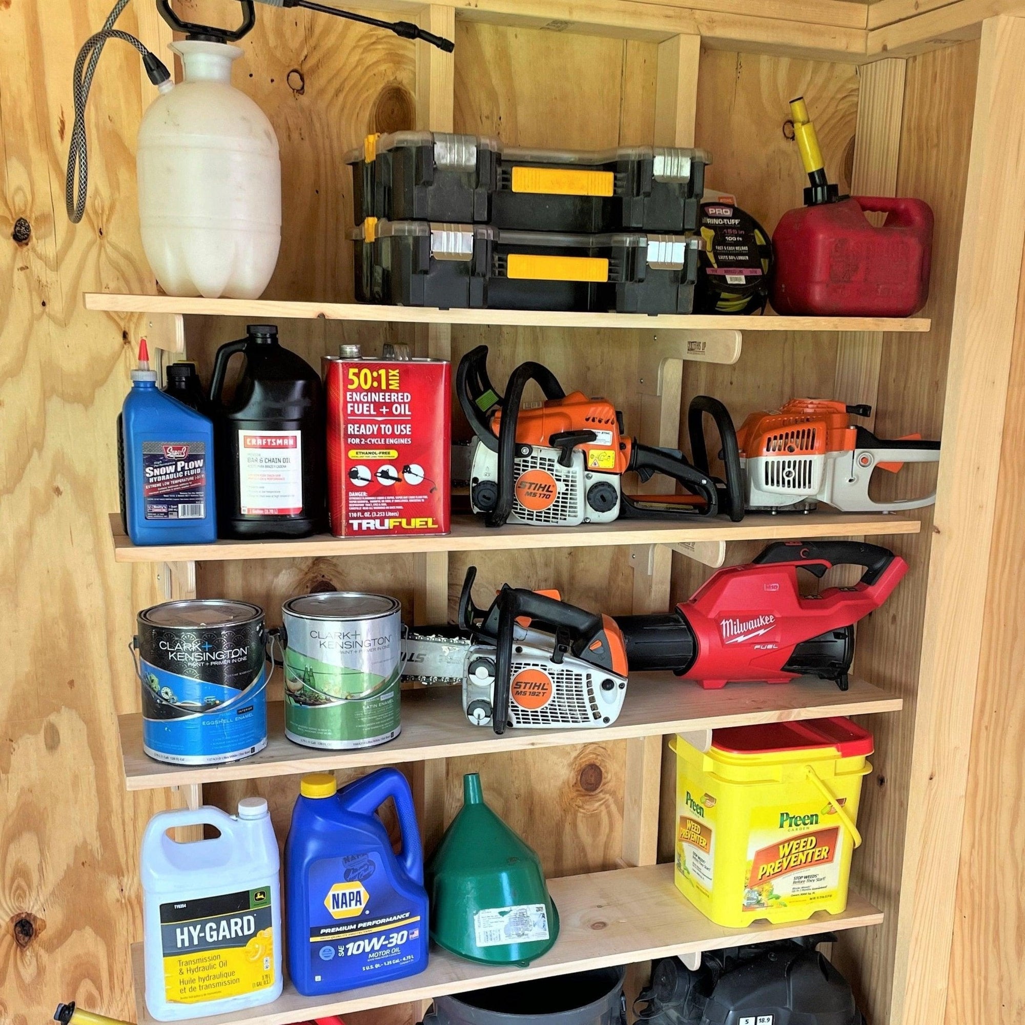 Shed Shelf Bracket Kit | Heavy-Duty Shed Organizer