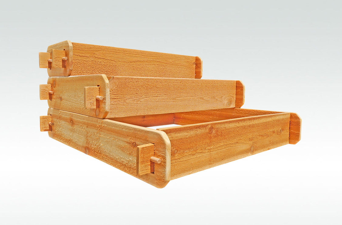 Timberlane Gardens Raised Garden Bed Kit 3 Tiered (1x3 2x3 3x3) Select Cedar Elevated Planter
