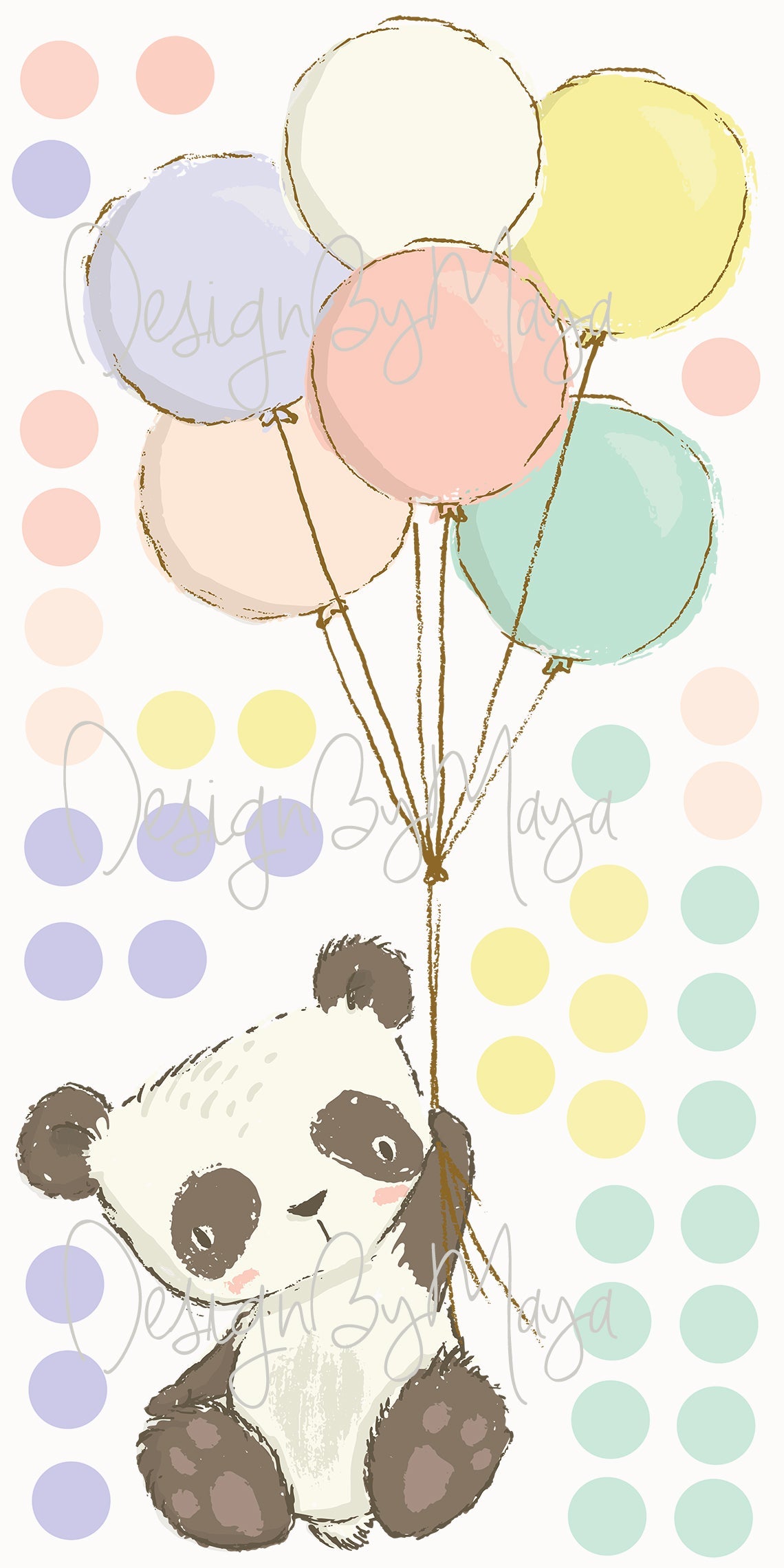 Baby animals inside Hot Air Balloons - Fabric Nursery Wall Art Decals