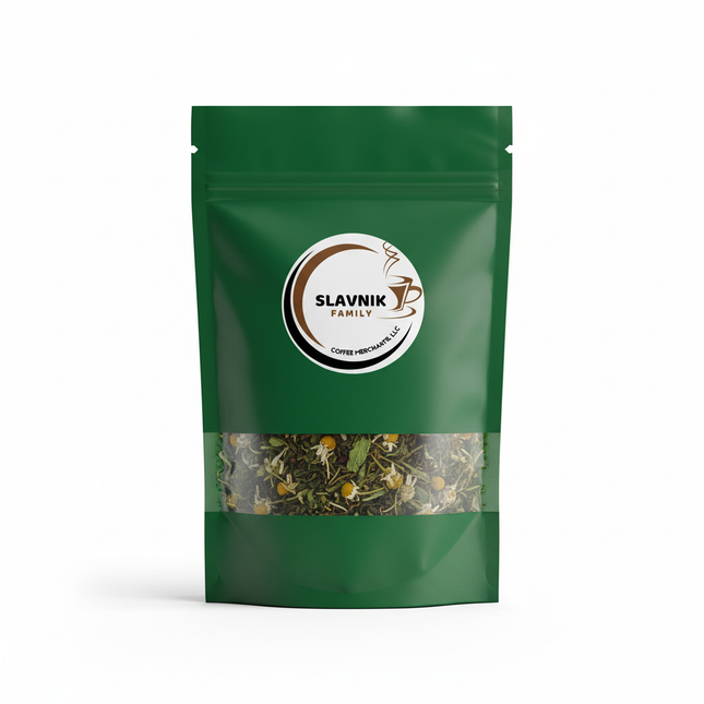 Slavnik Family Green Tea Packaging