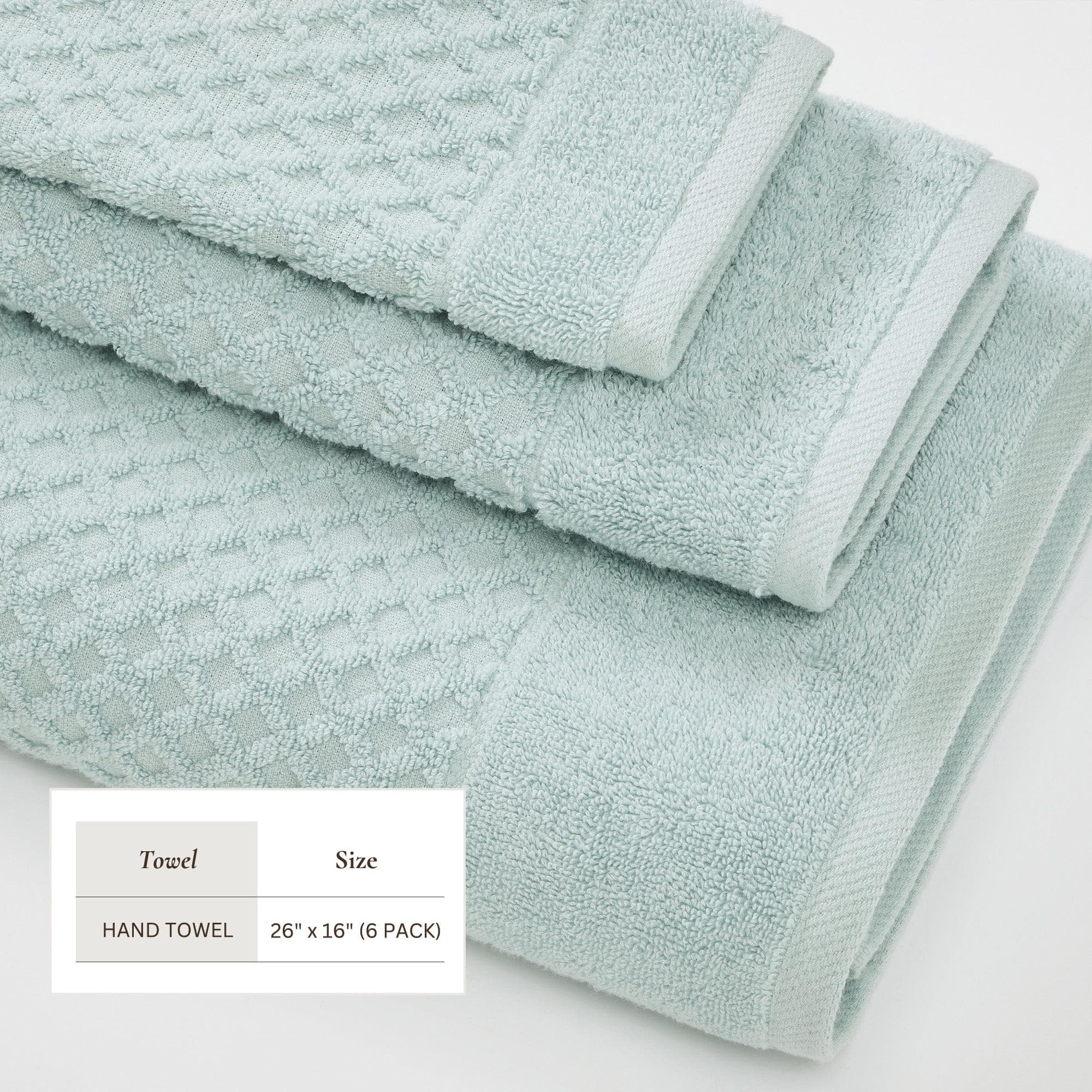 Cotton Diamond Waffle Weave Bath Towel Set - Grayson Collection