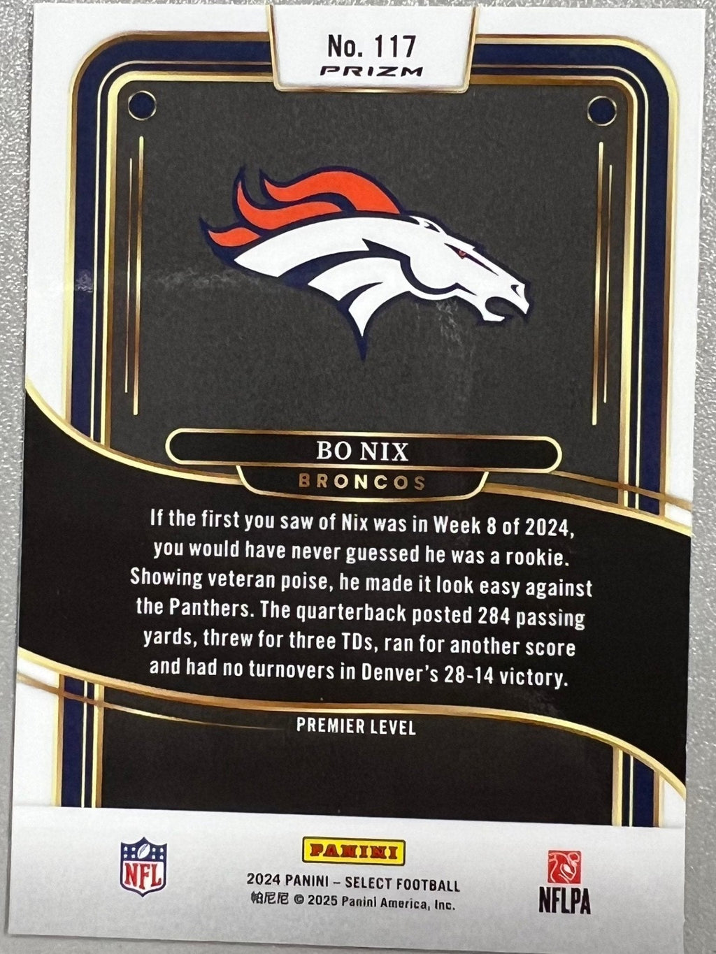 Bo Nix - 2024 Panini Select - #117