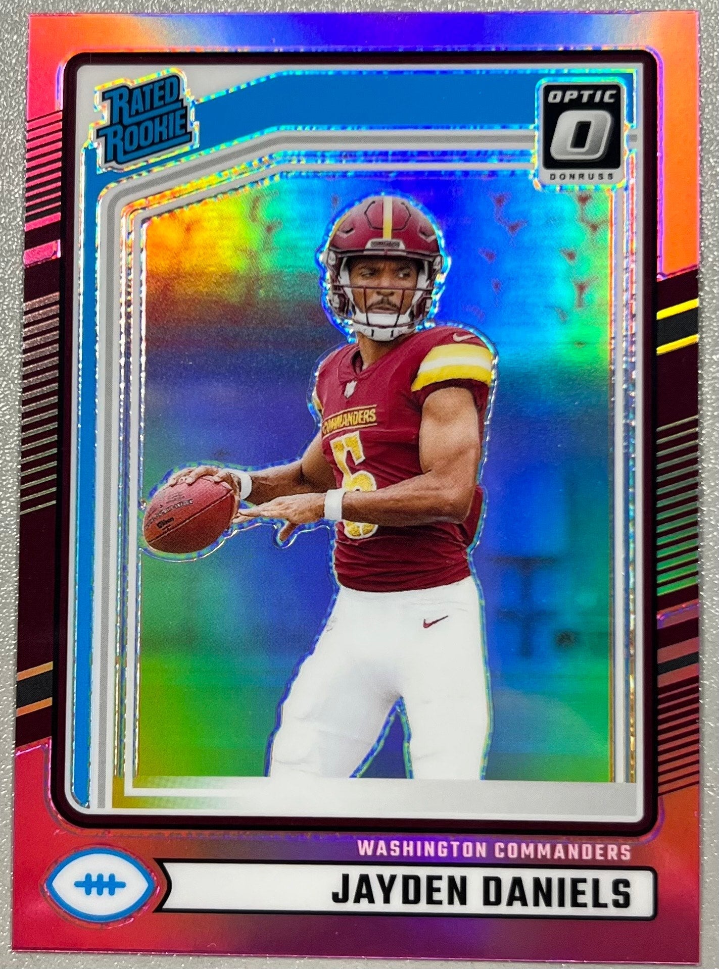 Jayden Daniel - 2024 Panini Donruss Optic Rated Rookie Silver Prizm - #389