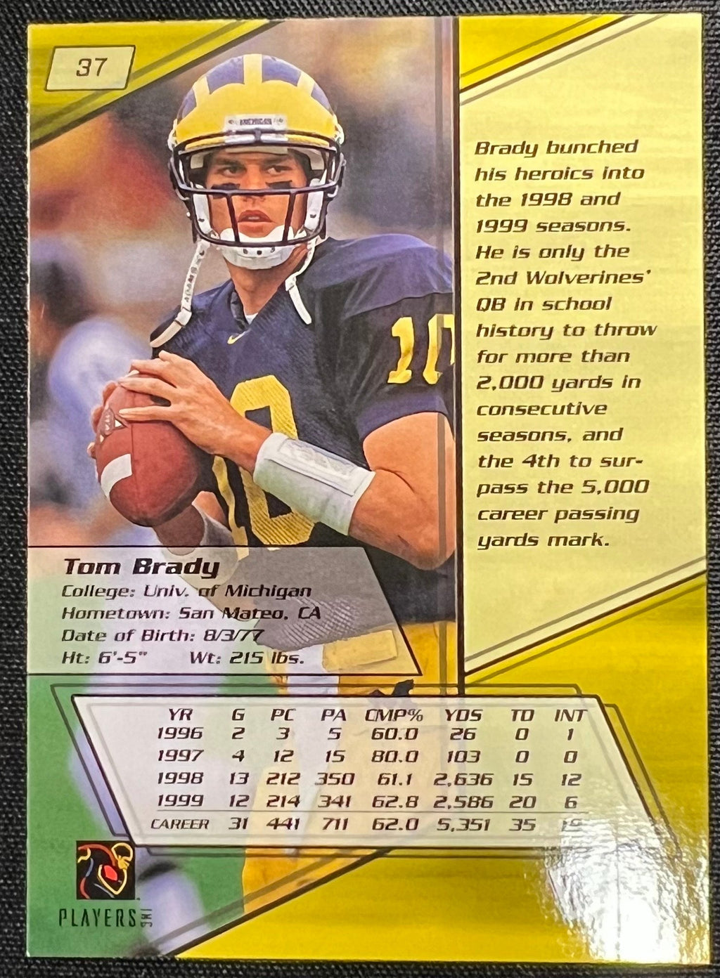 Tom Brady  - 2000 Press Pass  - #37