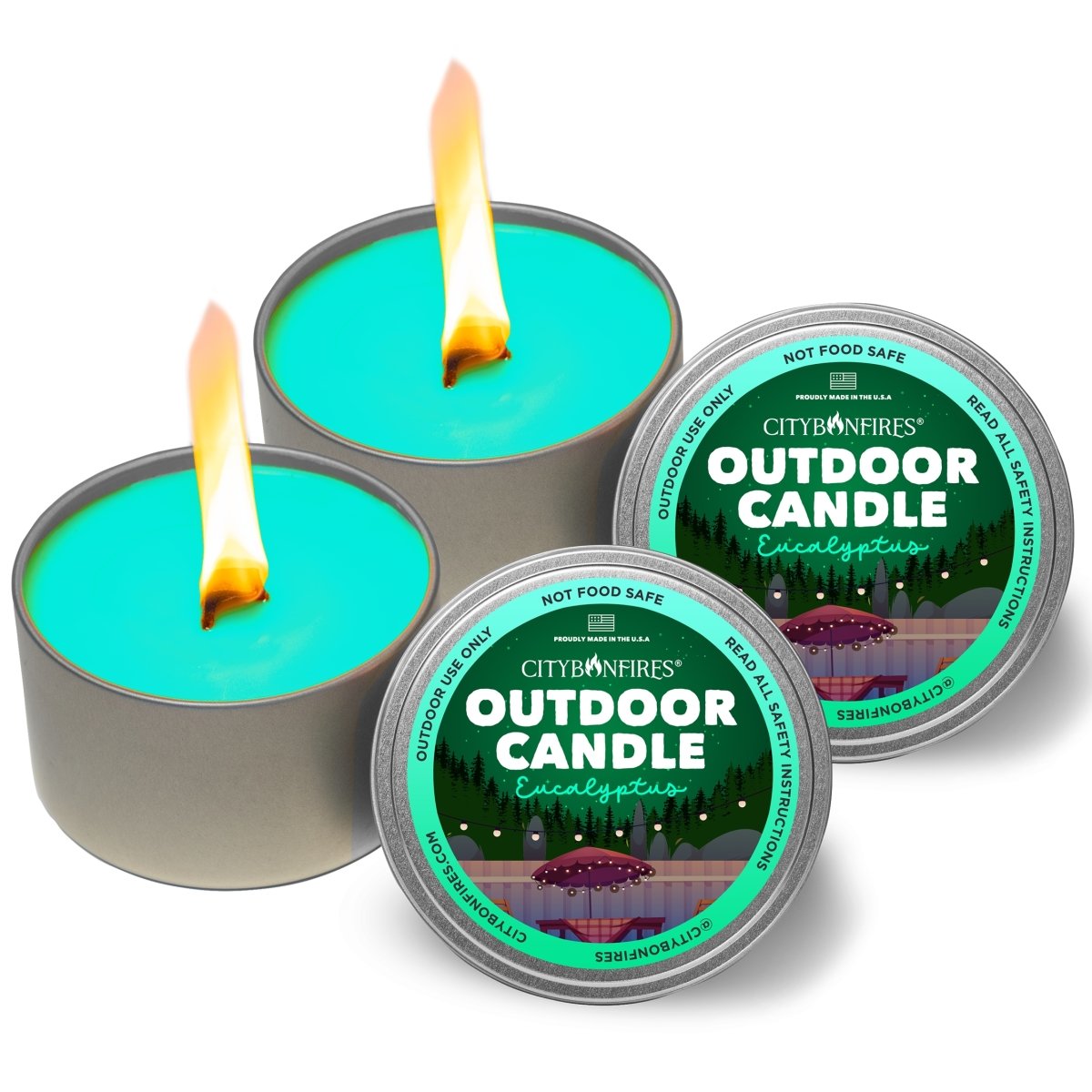City Bonfires The Outdoor Candle - Eucalyptus