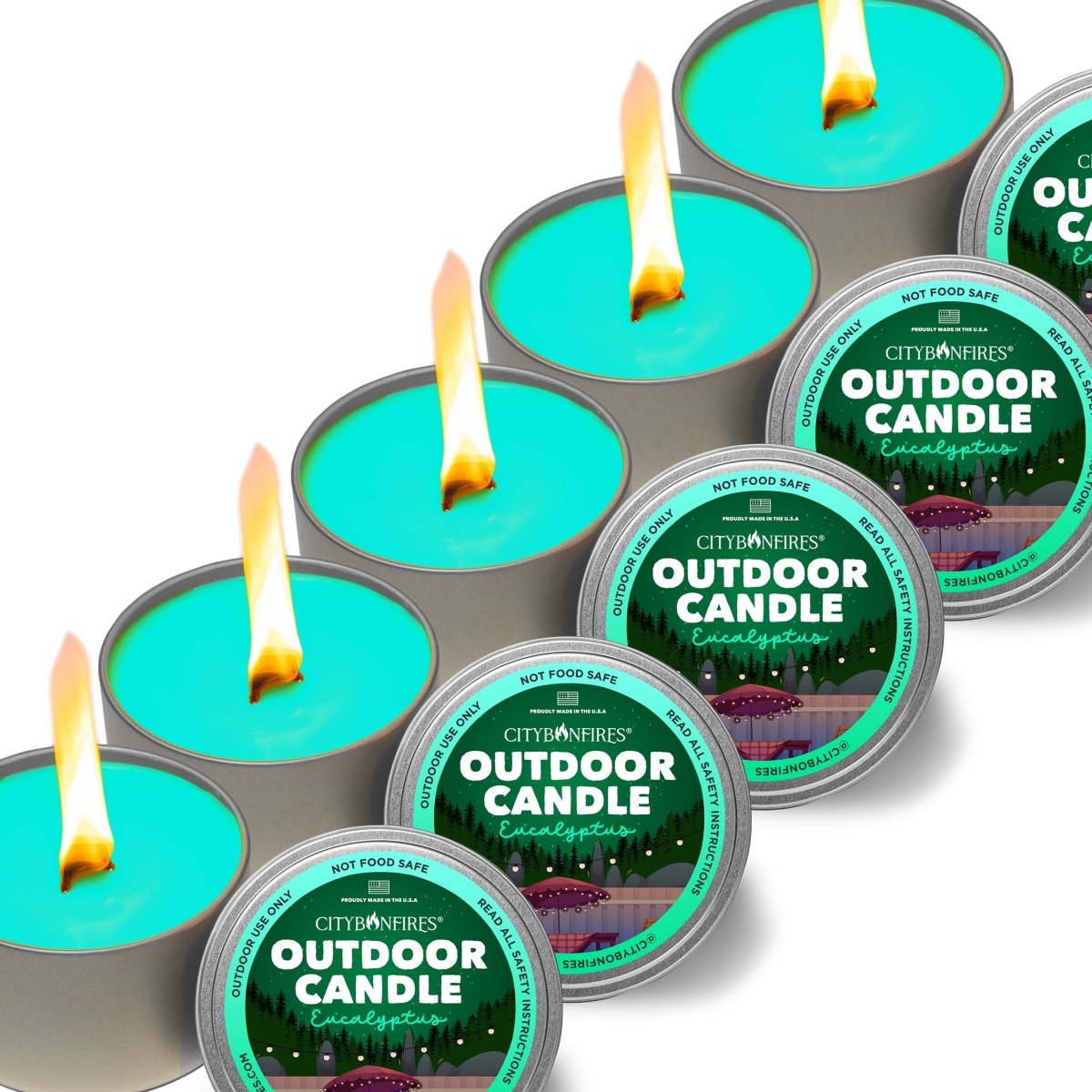 City Bonfires The Outdoor Candle - Eucalyptus