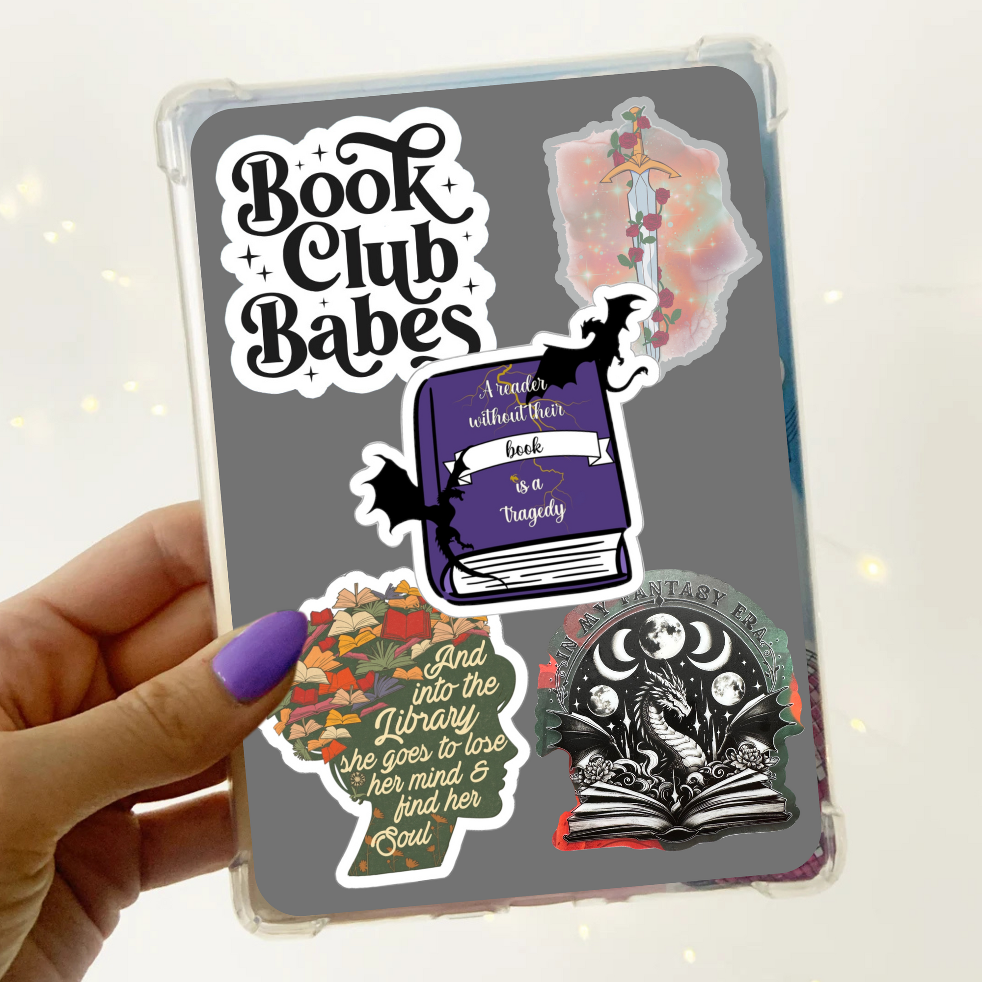 A Reader Without Their Book is a Tragedy Vinyl Sticker, 3.0” x 2.8”