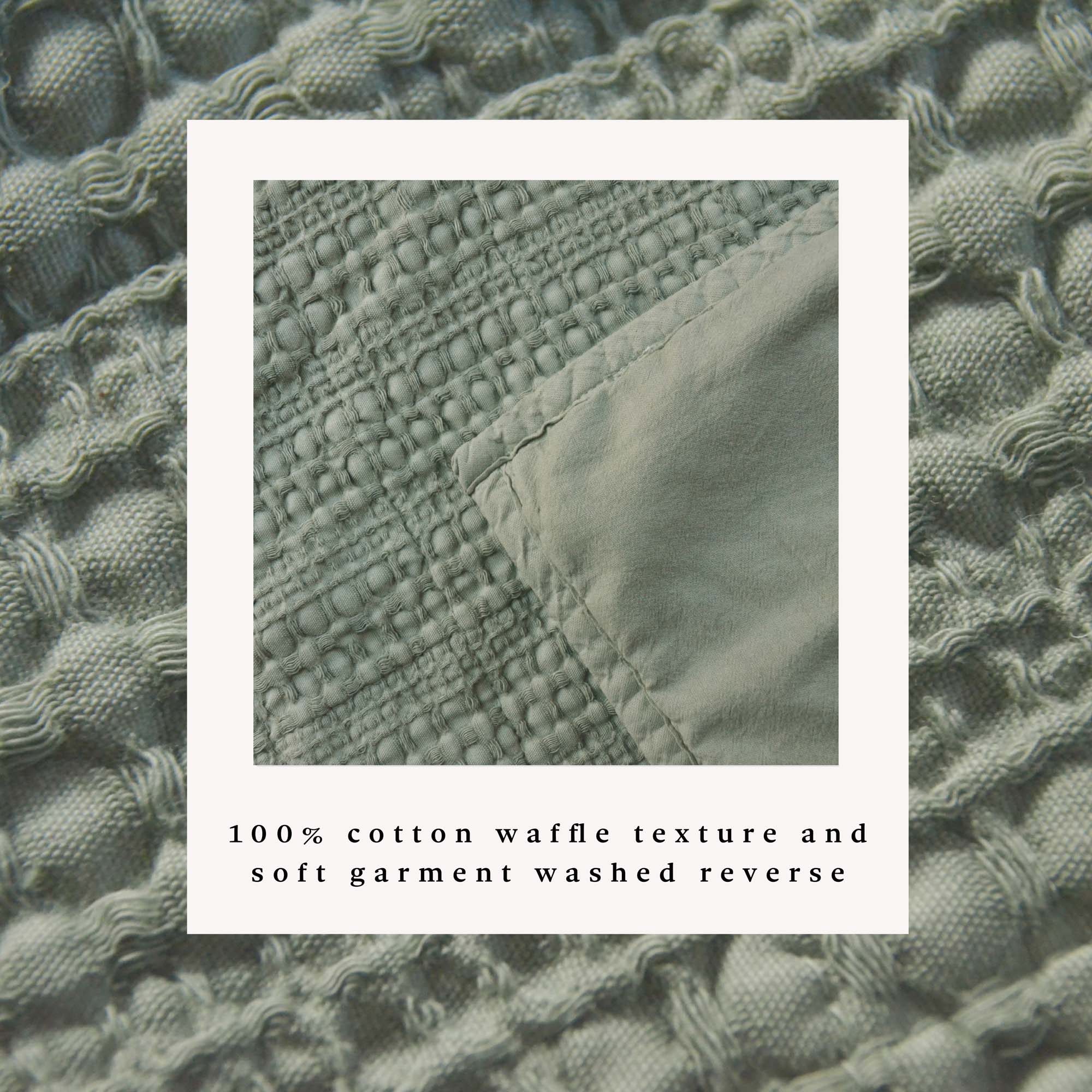 100% Cotton Honeycomb Waffle Garment Washed Quilt Set - Genevieve Collection