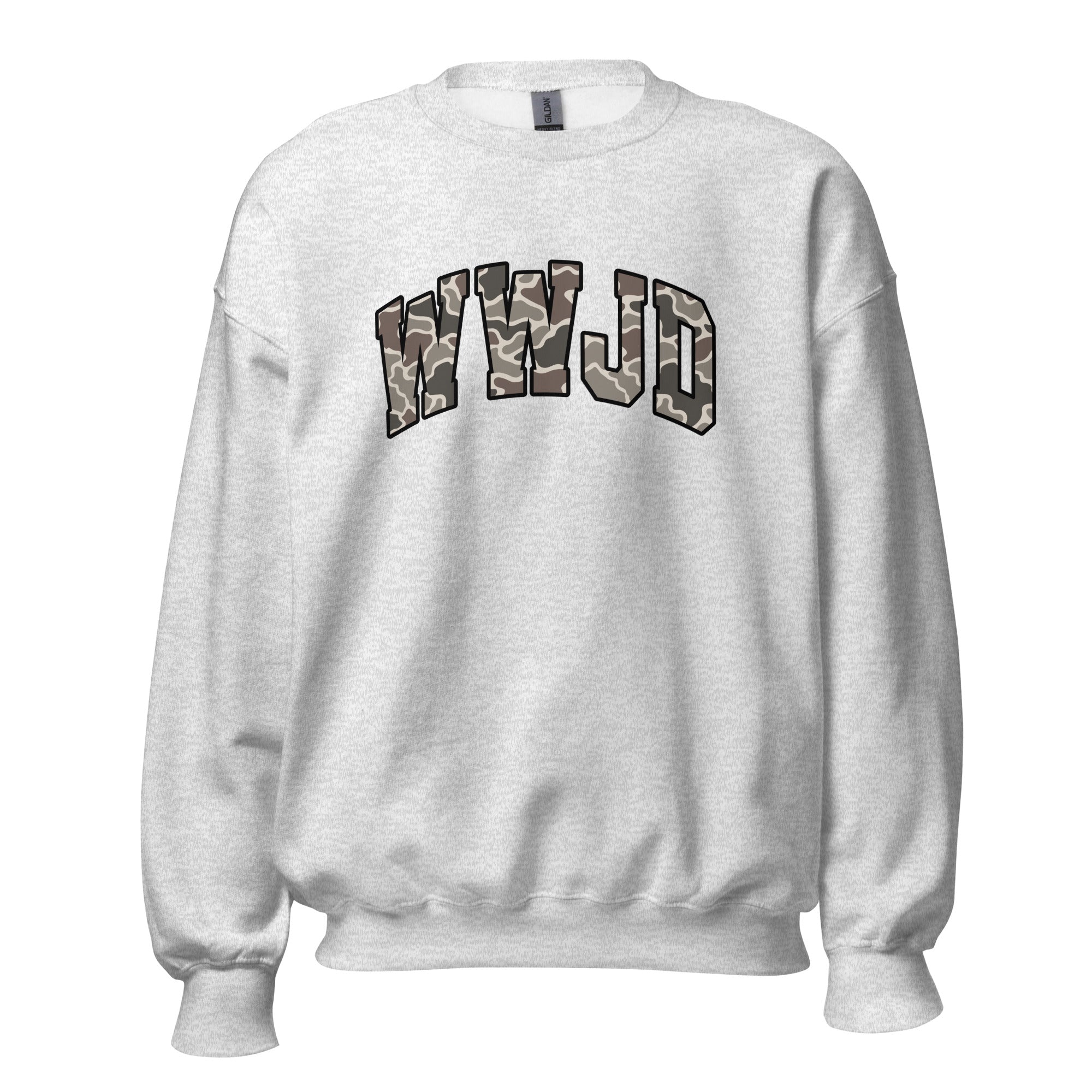 WWJD Camo | Gildan Sweatshirt