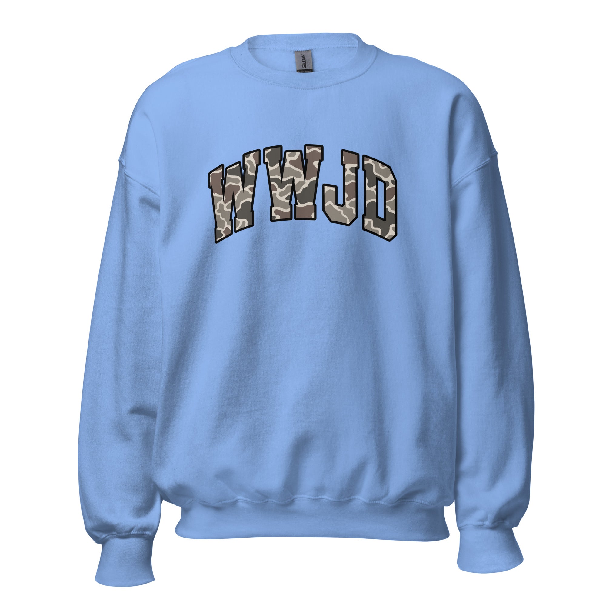 WWJD Camo | Gildan Sweatshirt