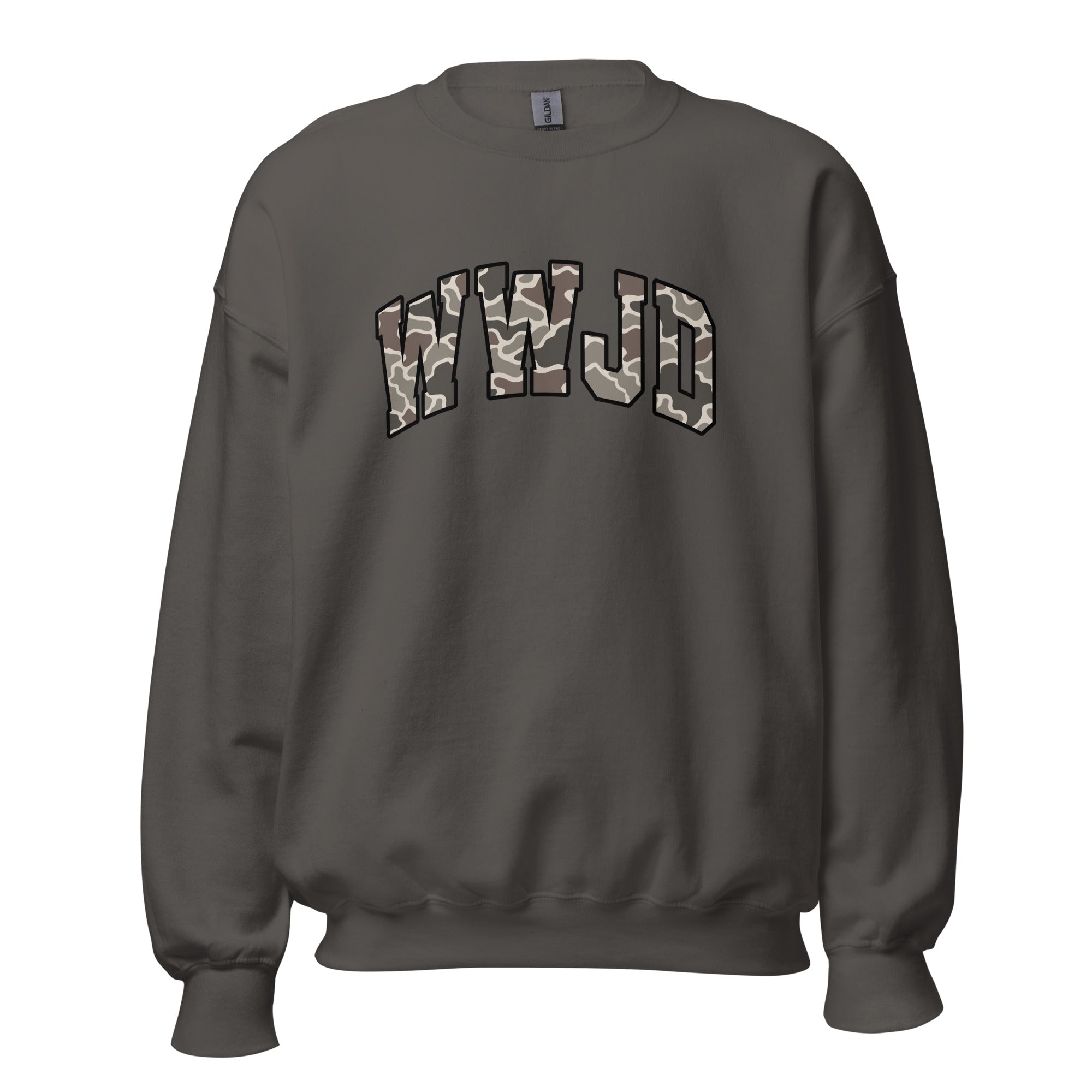 WWJD Camo | Gildan Sweatshirt