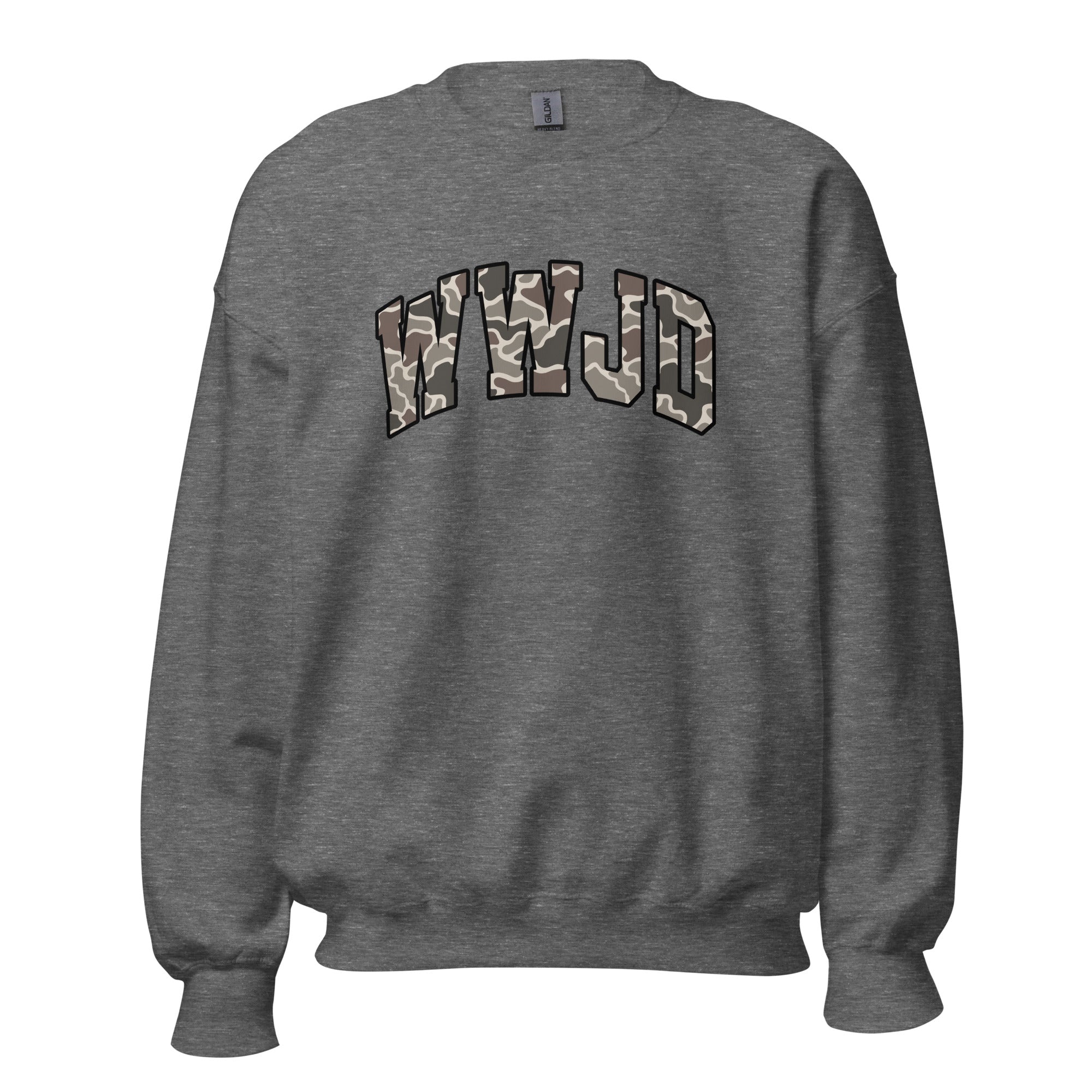 WWJD Camo | Gildan Sweatshirt