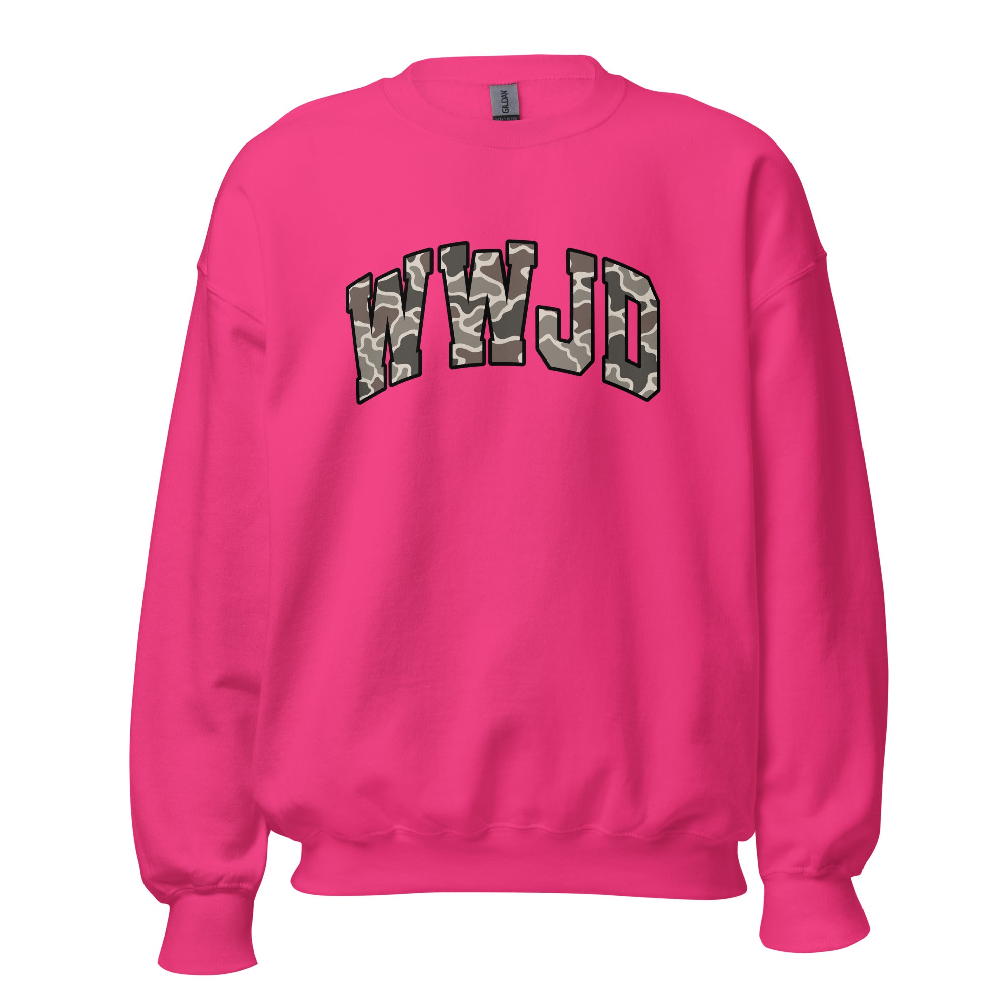 WWJD Camo | Gildan Sweatshirt