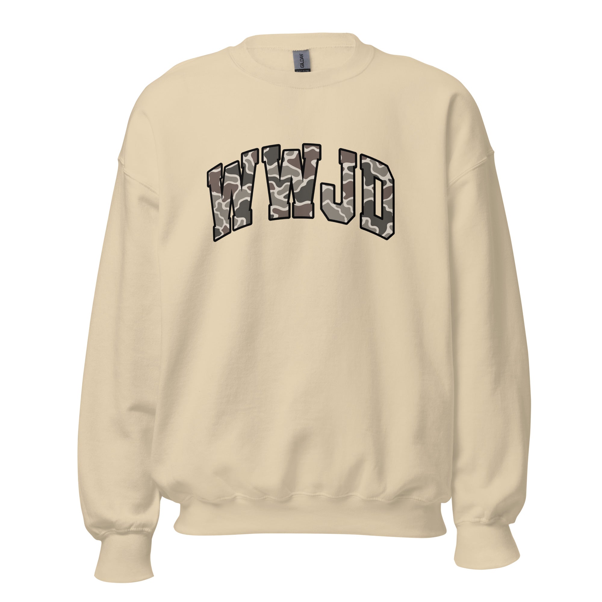 WWJD Camo | Gildan Sweatshirt