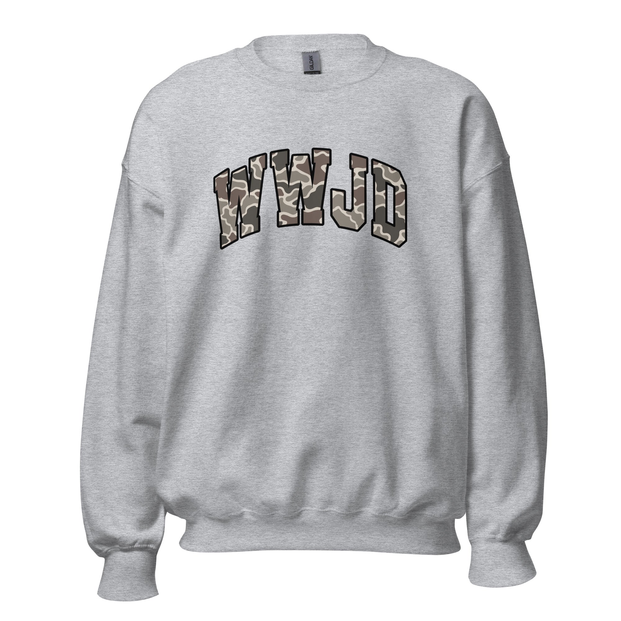 WWJD Camo | Gildan Sweatshirt