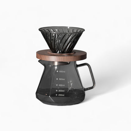 Coffee Brewing V60 Set with Walnut Wood Holder