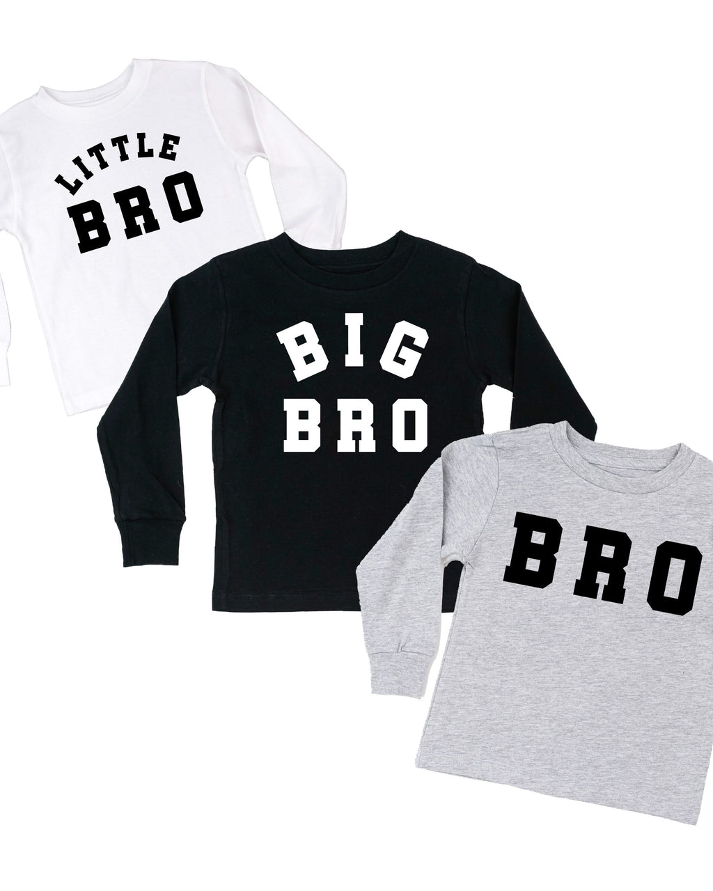 Varsity 'Bro' Sibling Tees - (Choose Your Role) - Child Long Sleeve Tee