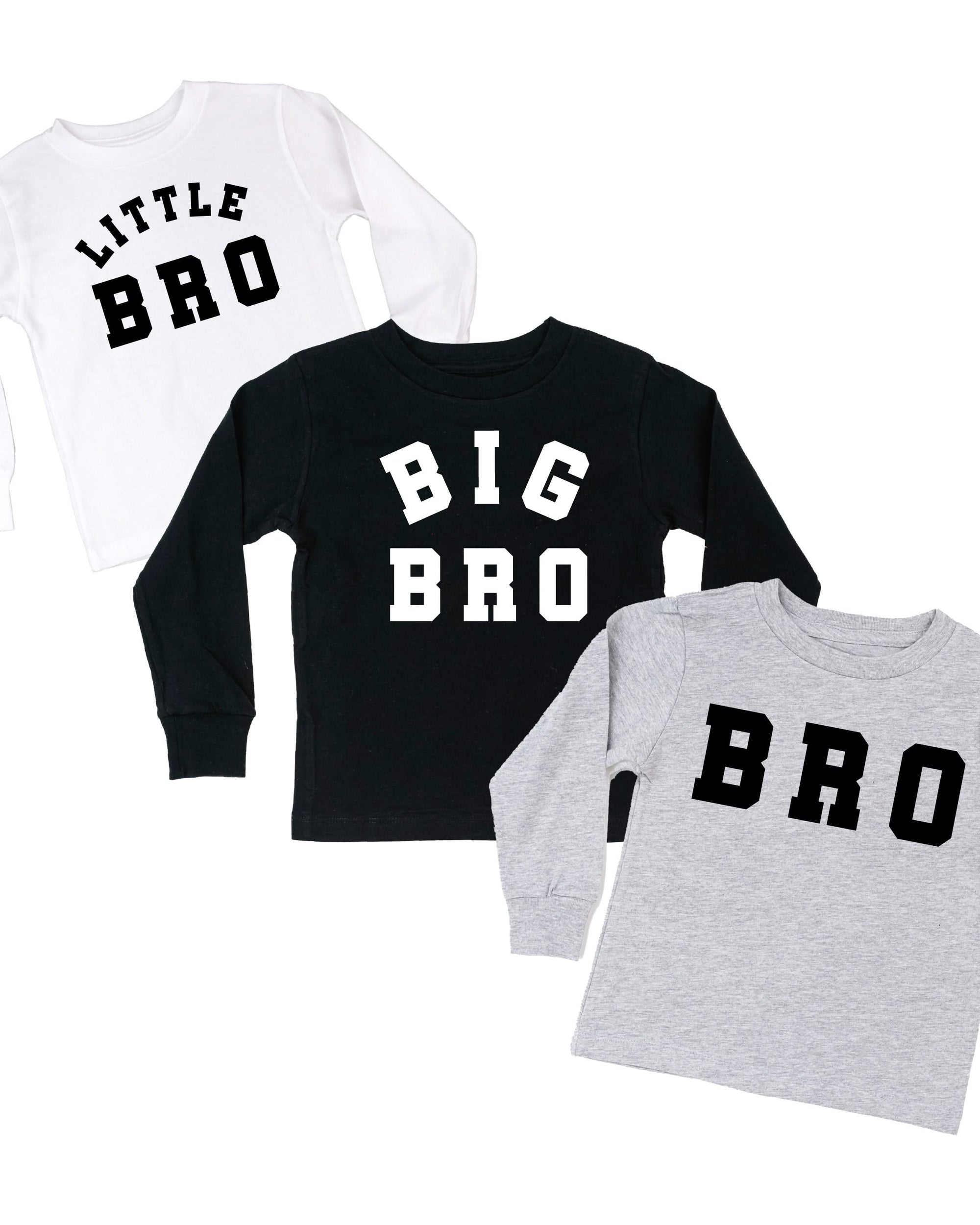 Varsity 'Bro' Sibling Tees - (Choose Your Role) - Child Long Sleeve Tee