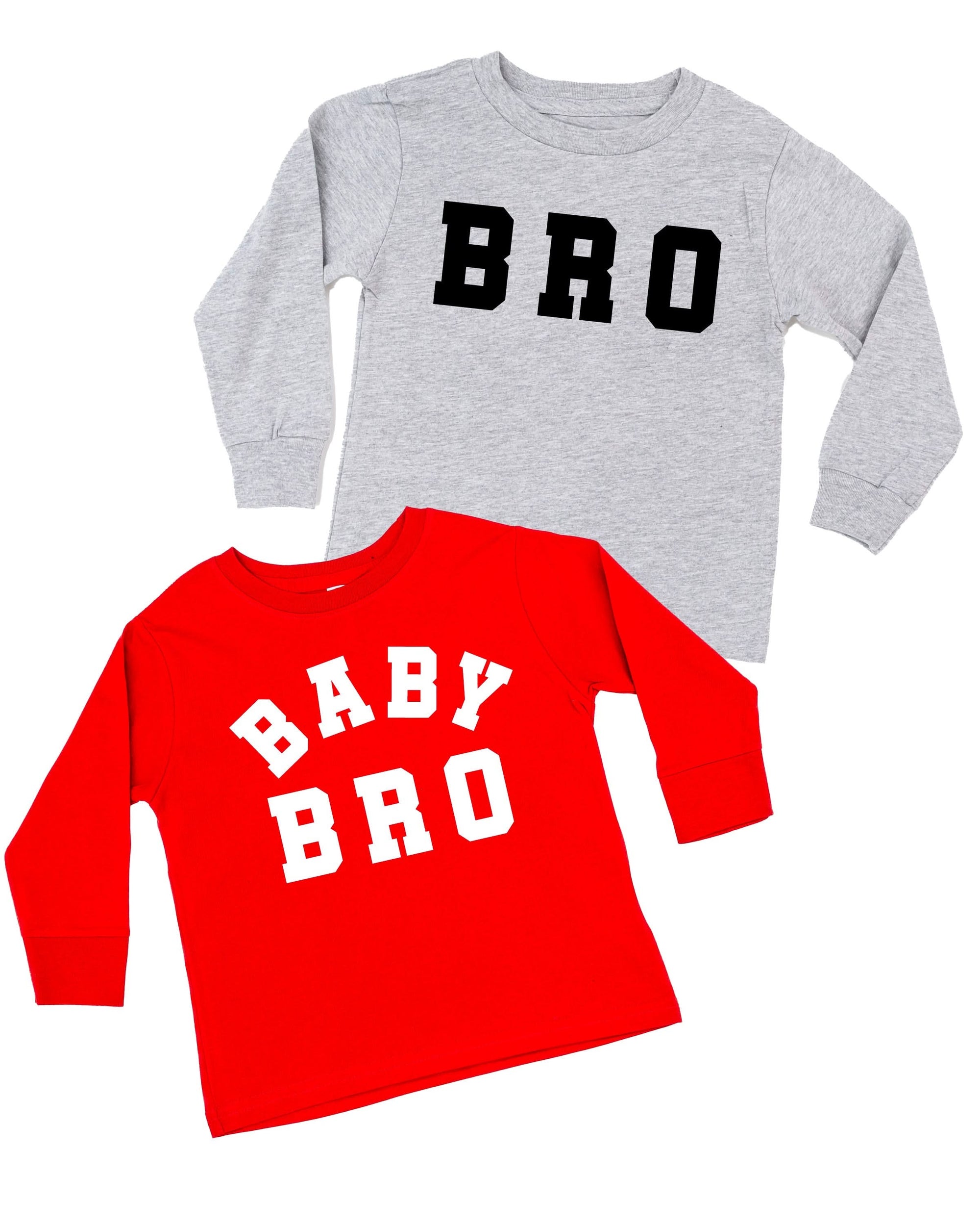 Varsity 'Bro' Sibling Tees - (Choose Your Role) - Child Long Sleeve Tee