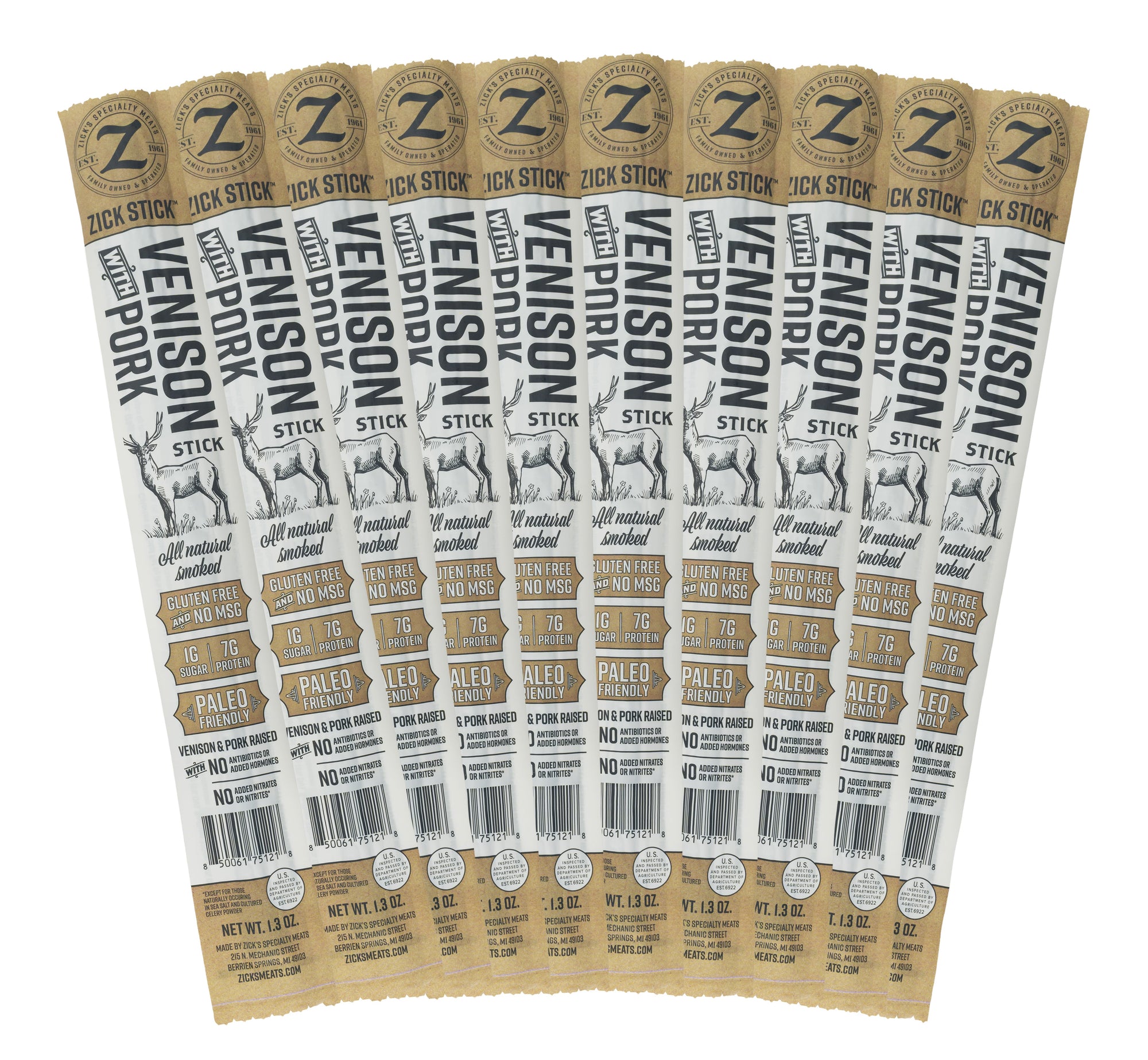 Zick Stick Venison with Pork – 1.3oz
