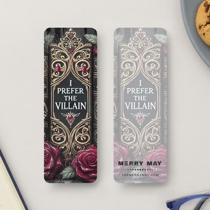 I Prefer the Villain Glossy Double-Sided Bookmark, 2” x 6”