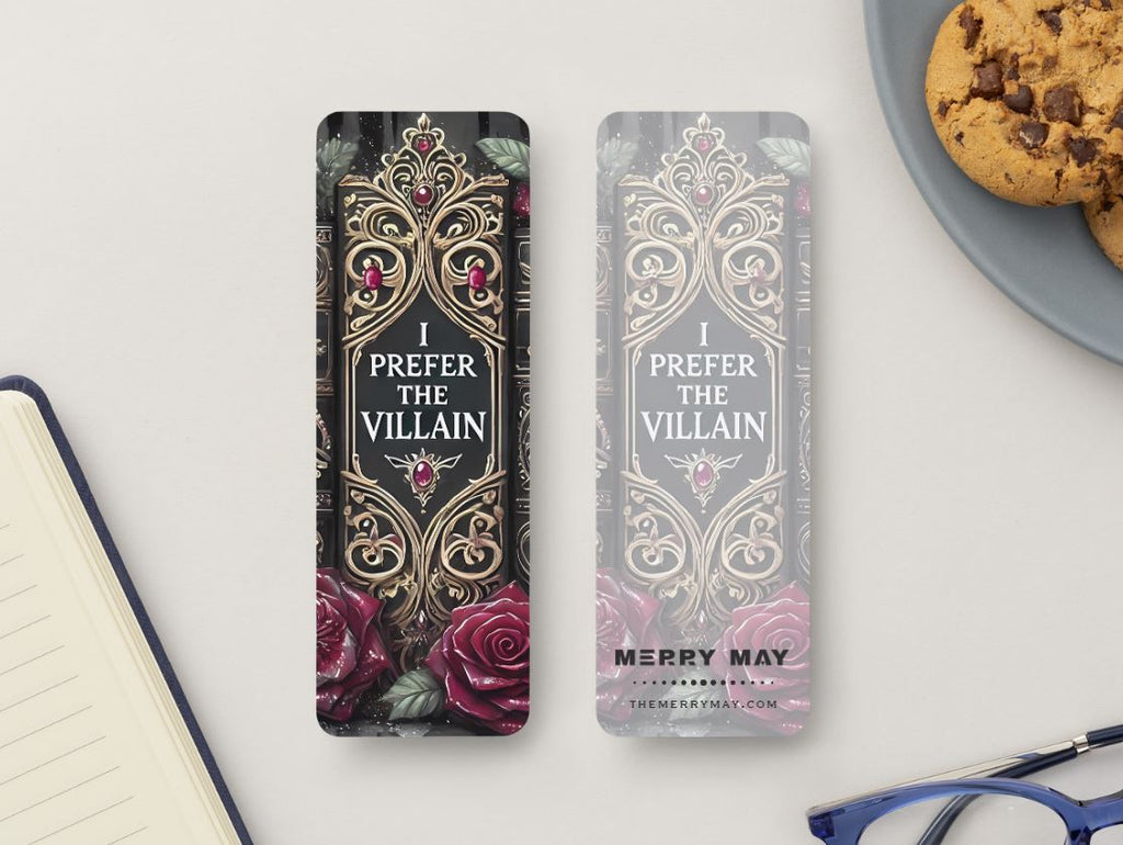 I Prefer the Villain Glossy Double-Sided Bookmark, 2” x 6”