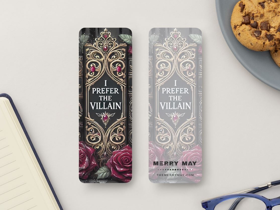 I Prefer the Villain Glossy Double-Sided Bookmark, 2” x 6”