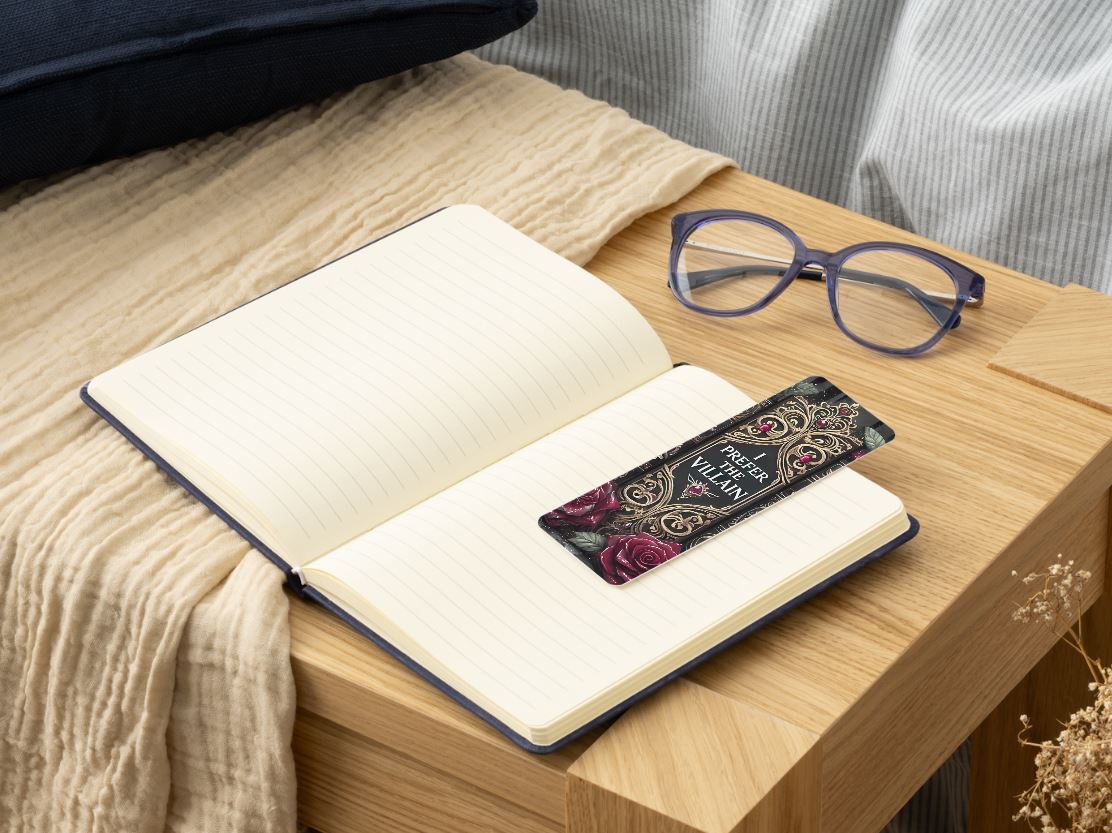 I Prefer the Villain Glossy Double-Sided Bookmark, 2” x 6”