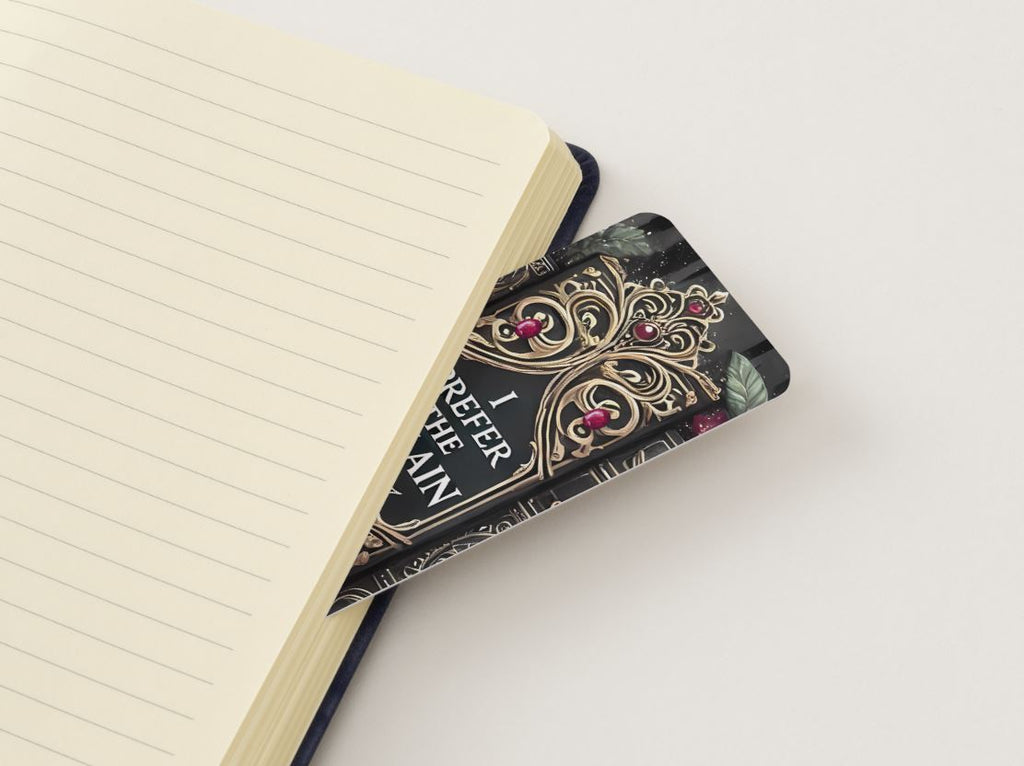 I Prefer the Villain Glossy Double-Sided Bookmark, 2” x 6”