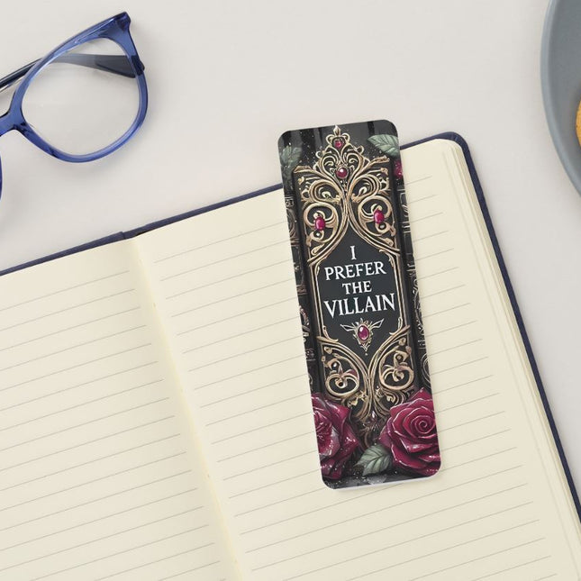 I Prefer the Villain Glossy Double-Sided Bookmark, 2” x 6”