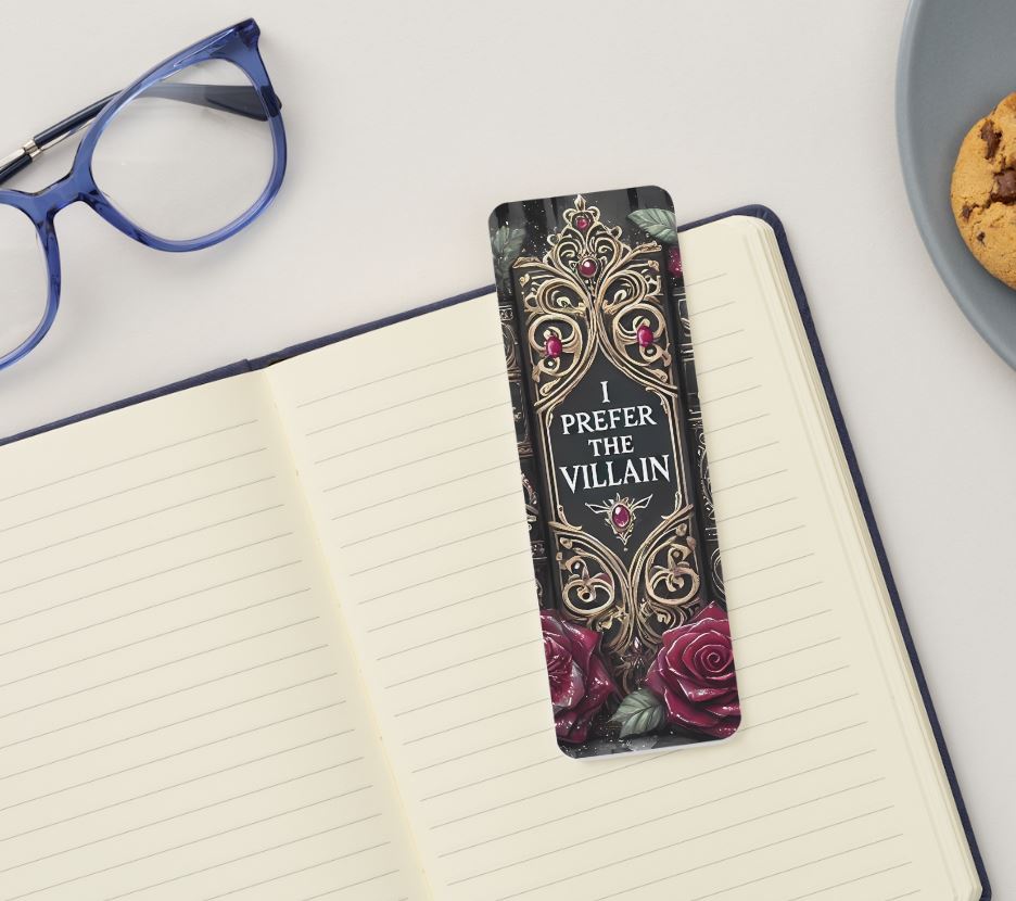 I Prefer the Villain Glossy Double-Sided Bookmark, 2” x 6”