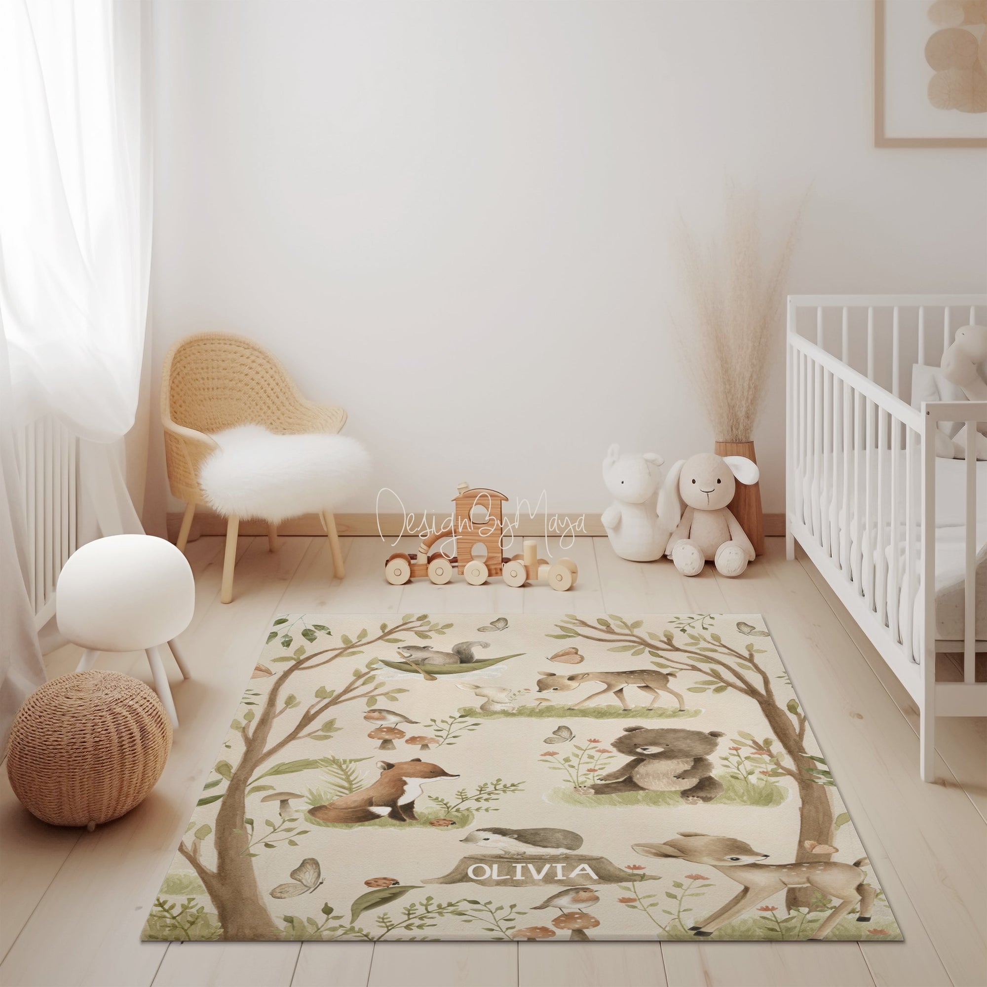 Baby Animals ABC Rug / World map Area Rug