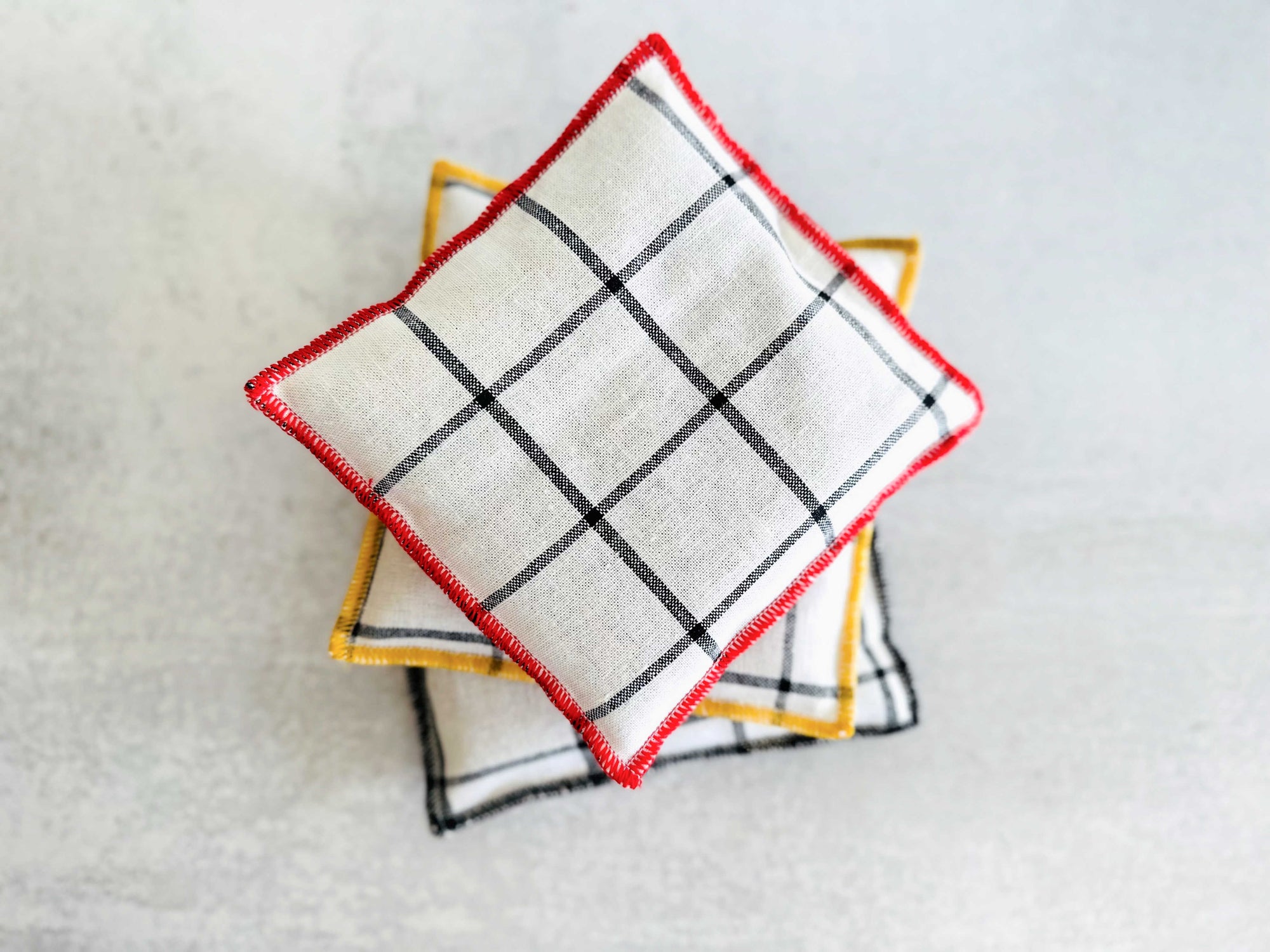 Windowpane Linen Lavender Sachets, set of two