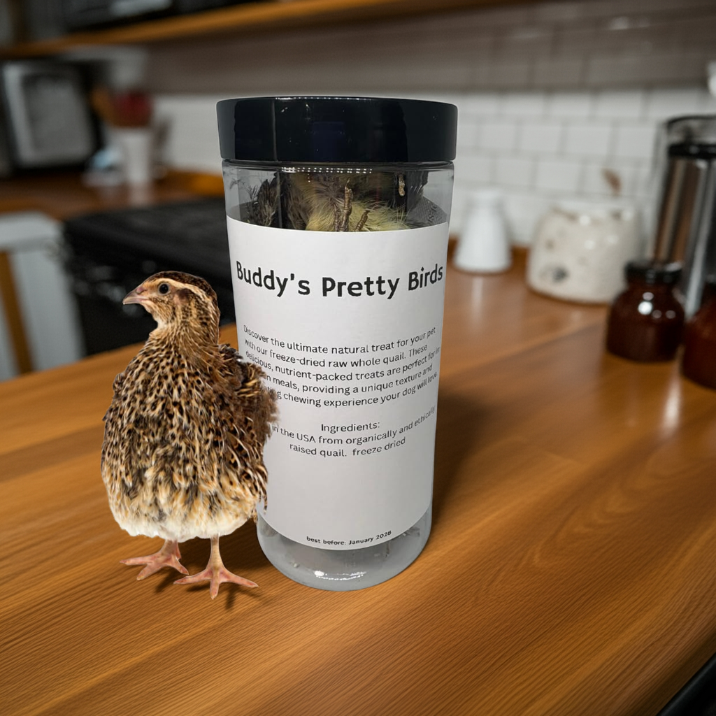 Bird Dog Training Quail - Premium Freeze-Dried Whole Quail for Dogs 5ct, Large (Chick) - Natural Prey Feeding Quality Protein Pet Treats